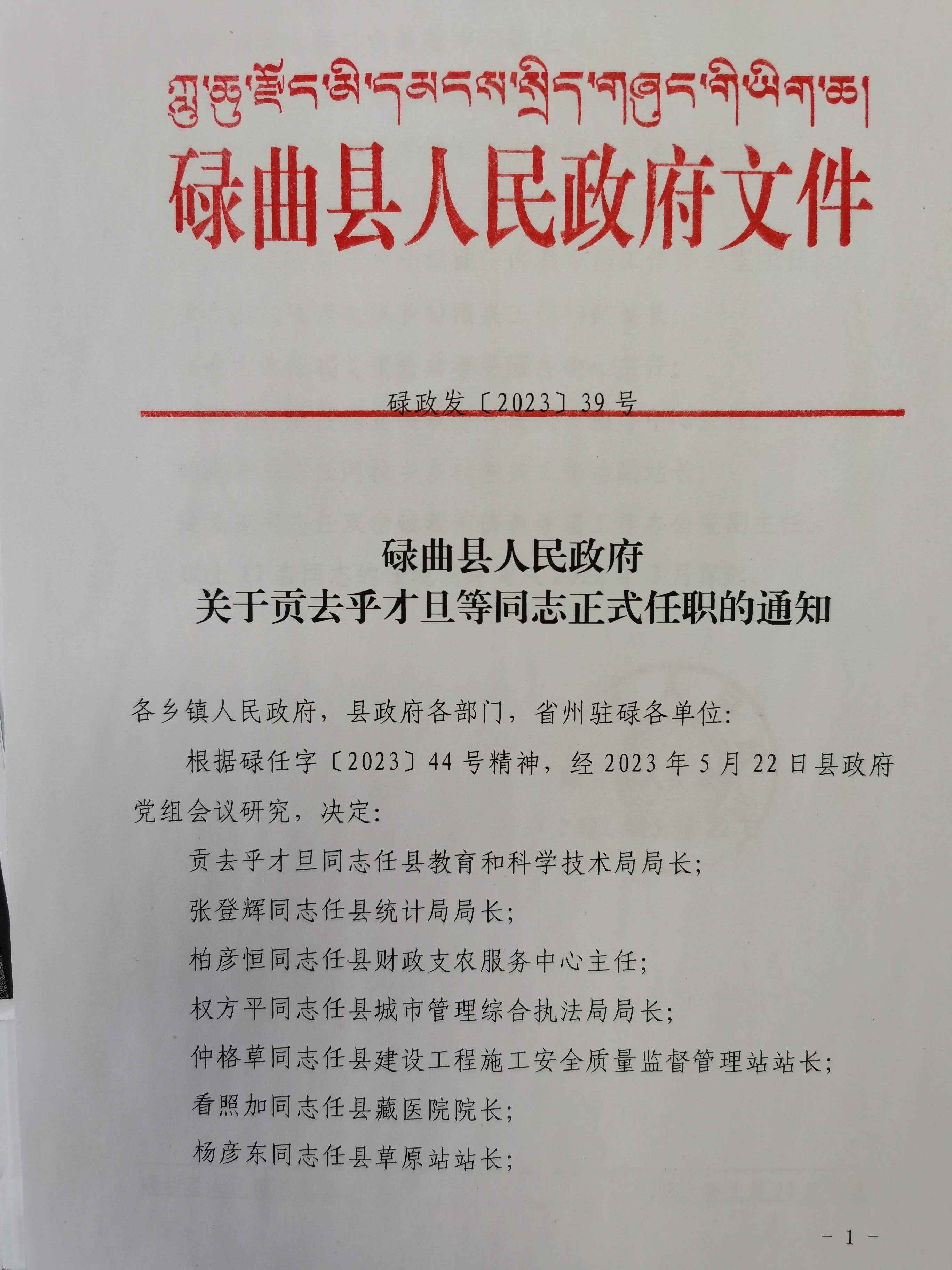 洛扎县特殊教育事业单位人事任命动态更新