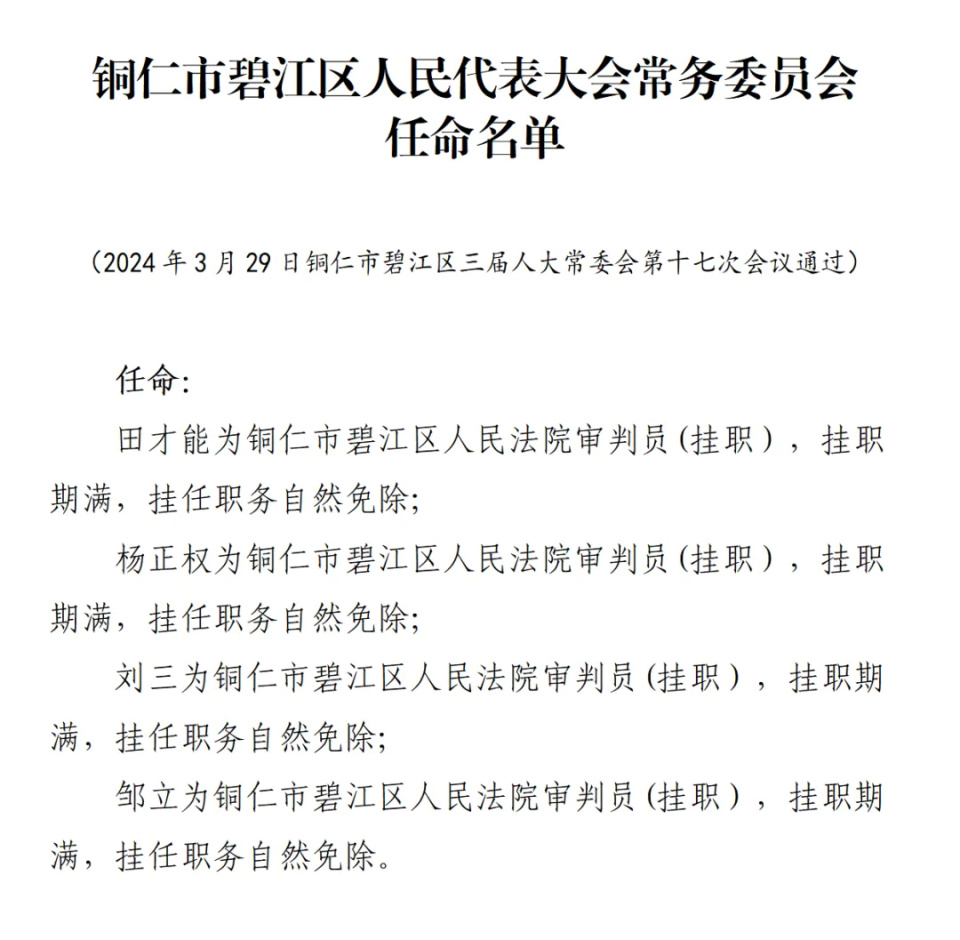 铜仁市医疗保障局人事任命动态解读